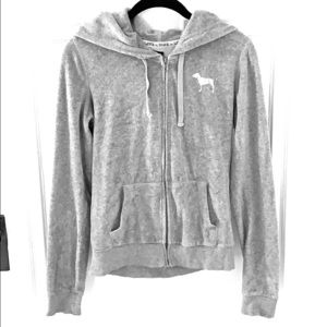 LAST CHANCE Gray LOVE PINK Zip-Up Sweater - donated 2/28